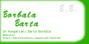 borbala barta business card